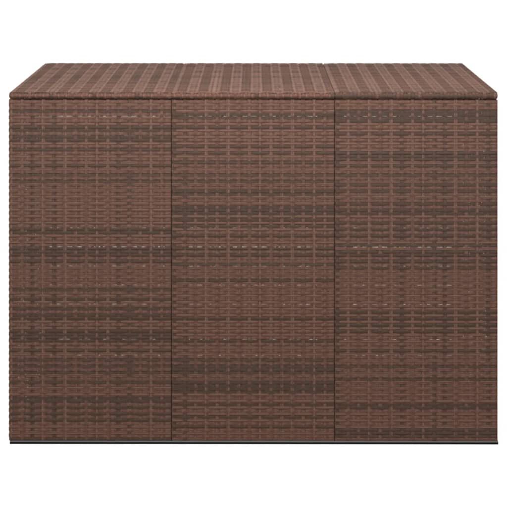 vidaXL Κουτί Μαξιλαριού Κήπου Καφέ 145x100x103 εκ. Ρατάν Πολυαιθ.
