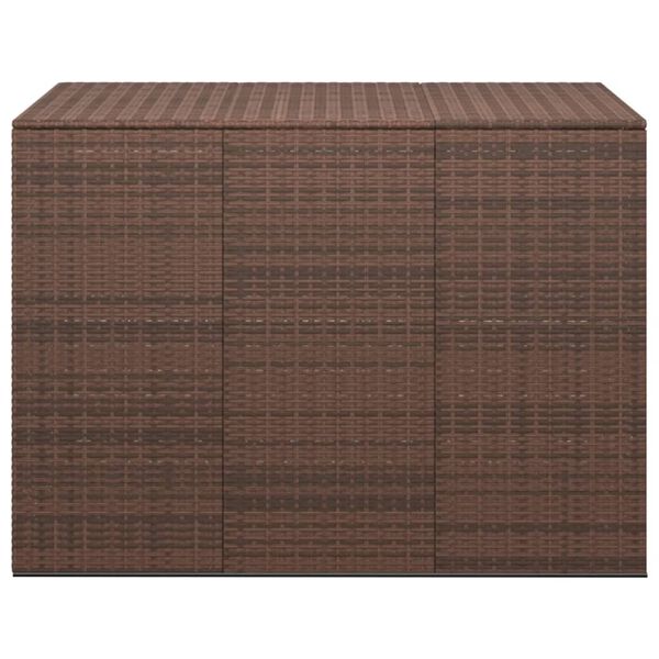 vidaXL Κουτί Μαξιλαριού Κήπου Καφέ 145x100x103 εκ. Ρατάν Πολυαιθ.