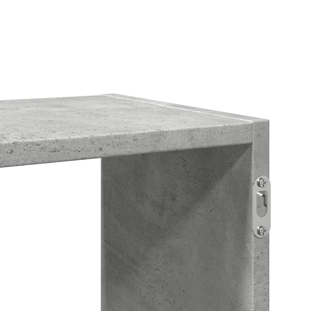 vidaXL Ραφιέρα Τοίχου Γκρι Σκυροδέματος 100x25x50 εκ. από Επεξ. Ξύλο