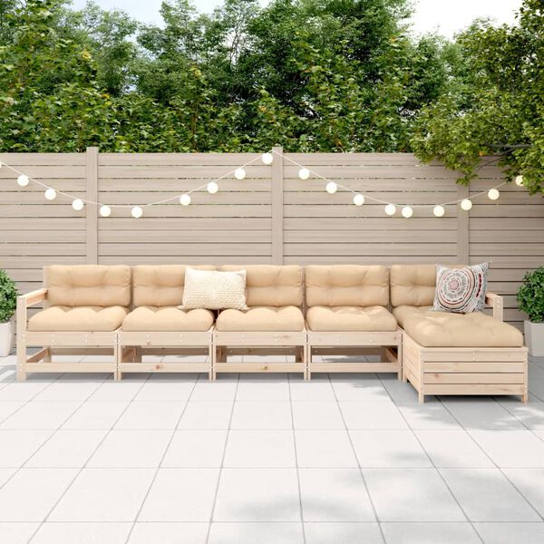 vidaXL &Kappa;&alpha;&nu;&alpha;&pi;έ&sigmaf; &Kappa;ή&pi;&omicron;&upsilon; &Sigma;&epsilon;&tau; 6 &Tau;&epsilon;&mu;&alpha;&chi;ί&omega;&nu; &alpha;&pi;ό &Mu;&alpha;&sigma;ί&phi; &Xi;ύ&lambda;&omicron; &Pi;&epsilon;ύ&kappa;&omicron;&upsilon;