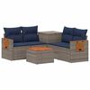 vidaXL &Sigma;&epsilon;&tau; &Kappa;&alpha;&nu;&alpha;&pi;έ 6 &tau;&mu;&chi;. &Gamma;&kappa;&rho;&iota; &kappa;&alpha;&iota; Navy Blue &Pi;&omicron;&lambda;&upsilon;-&rho;&alpha;&kappa;ί &kappa;&alpha;&iota; &Chi;ά&lambda;&upsilon;&beta;&alpha;&sigmaf;