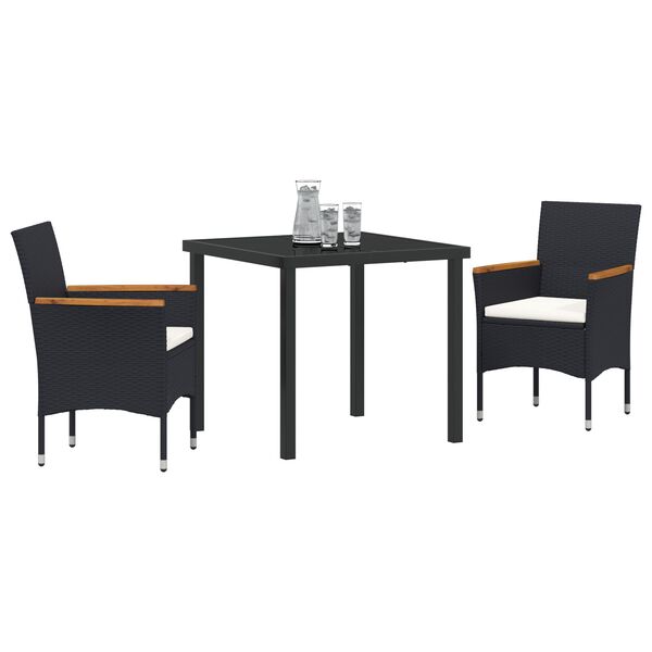 vidaXL Σέτ φαγητού για κήπο με μαξιλάρι 5 pcs Γκρι Πολυ ράταν