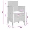 vidaXL Σέτ φαγητού για κήπο 9 pcs Ανθρακί Rattan Polt
