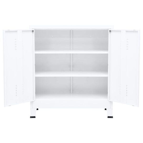 vidaXL Αρχειοθήκη Βιομηχανικού Στιλ Λευκή 90 x 40 x 100 εκ. Ατσάλινη