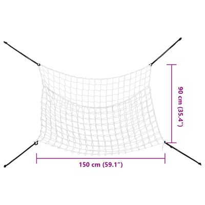 vidaXL Δίχτυα Σανού 2 Τεμ. Ορθογώνια Λευκή 150x90 εκ. από PP