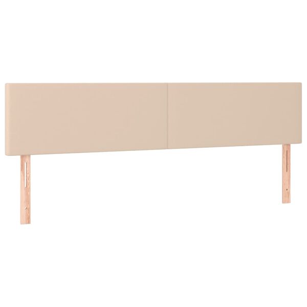 vidaXL Κεφαλάρια Κρεβατιού 2 τεμ. Καπουτσίνο 90x5x78/88 εκ. Συνθ.Δέρμα