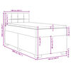 vidaXL Κρεβάτι Boxspring με Στρώμα Taupe 100 x 200 εκ. Υφασμάτινο