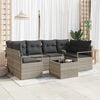 vidaXL Σετ Καναπέ Κήπου 7 pcs Ανοιχτό γκρι και Σκοτεινό γκρι