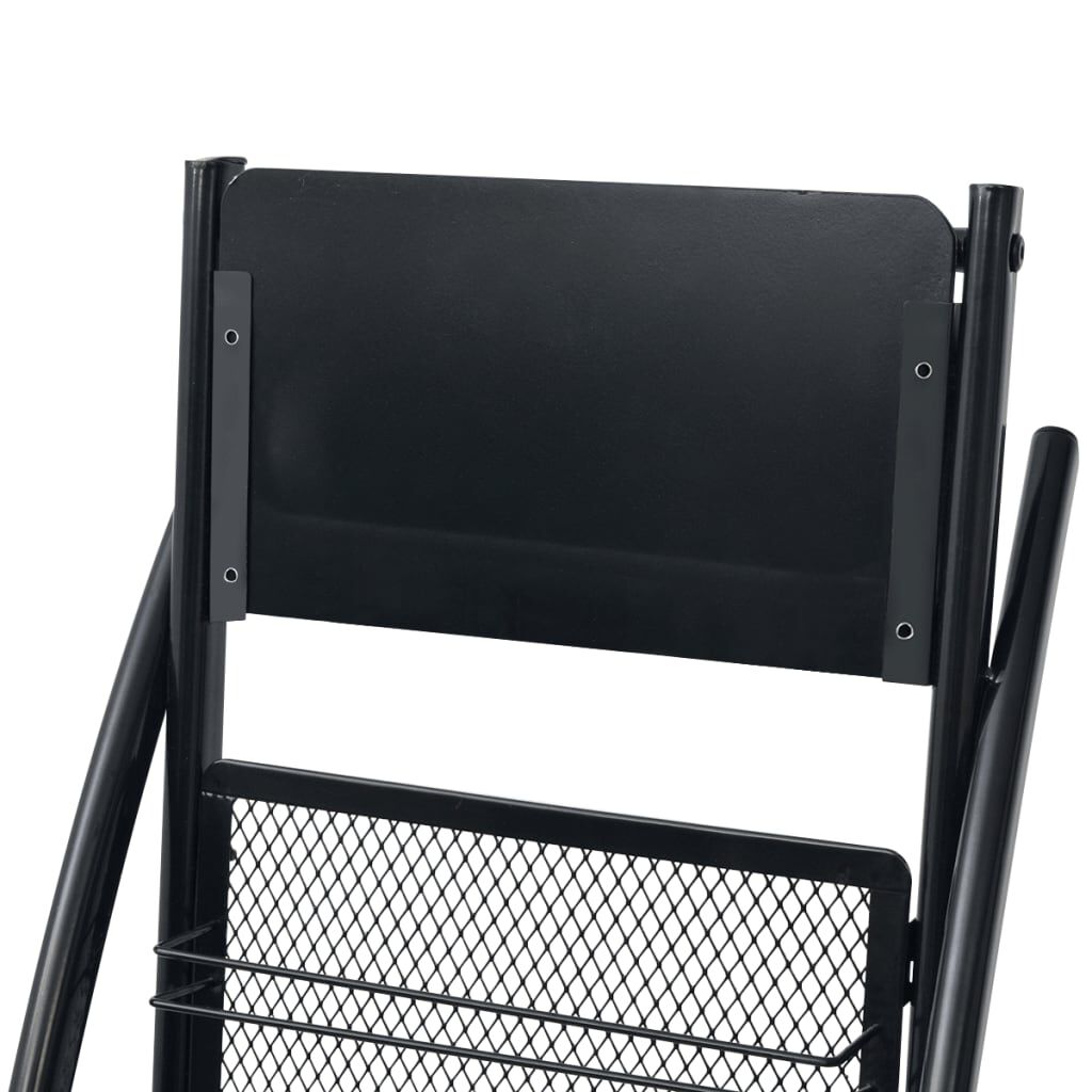 vidaXL Ραφιέρα Περιοδικών Μαύρη A4 40 x 32 x 131 εκ.