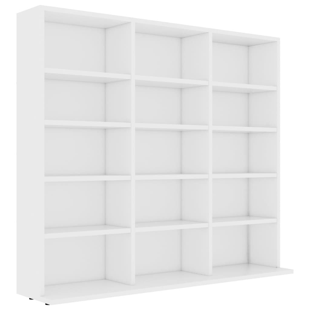 vidaXL Έπιπλο για CD Λευκό 100 x 23 x 89,5 εκ. από Επεξ. Ξύλο