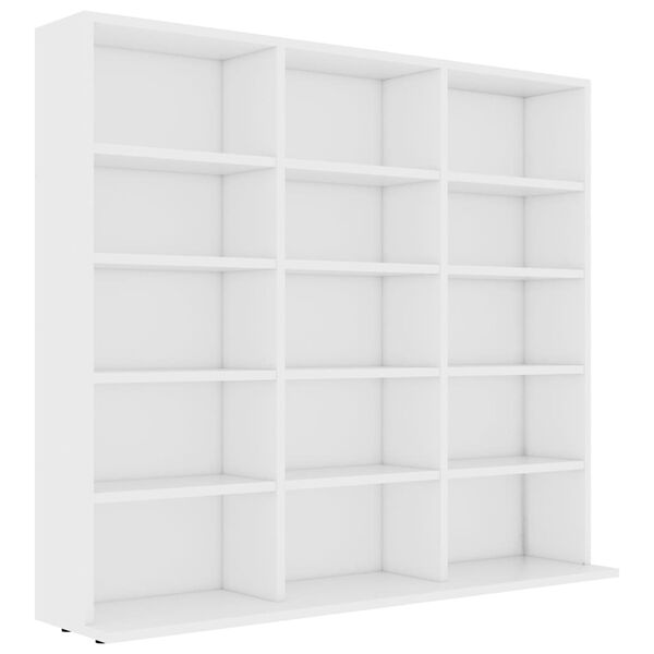 vidaXL Έπιπλο για CD Λευκό 100 x 23 x 89,5 εκ. από Επεξ. Ξύλο
