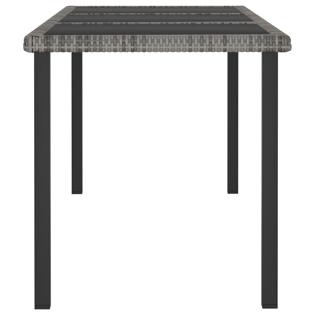 vidaXL Τραπεζαρία Κήπου Γκρι 180 x 70 x 73 εκ. από Συνθετικό Ρατάν