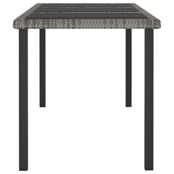 vidaXL Τραπεζαρία Κήπου Γκρι 180 x 70 x 73 εκ. από Συνθετικό Ρατάν