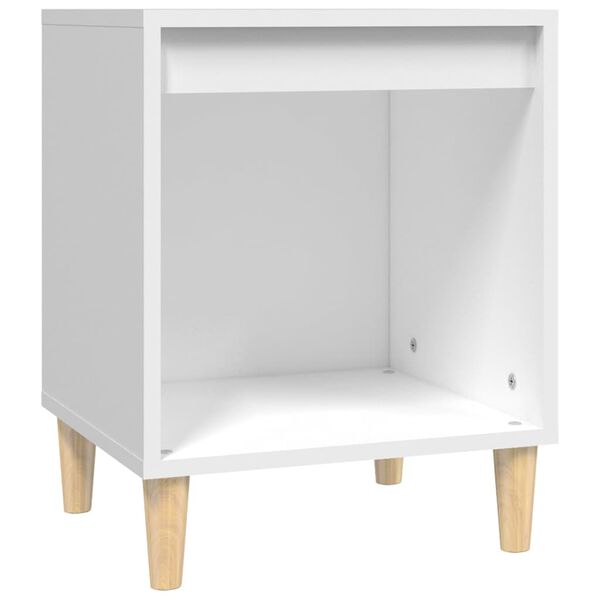 vidaXL Κομοδίνο Λευκό 40 x 35 x 50 εκ. από Επεξεργασμένο Ξύλο