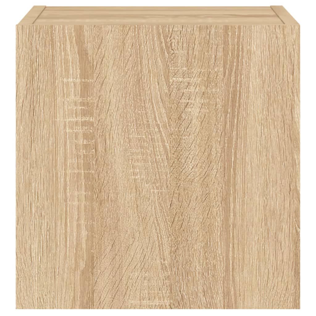 vidaXL Έπιπλο Τοίχου Τηλεόρασης με LED Sonoma Δρυς 30,5x35x30 εκ.