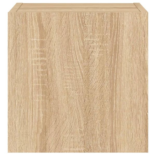 vidaXL Έπιπλο Τοίχου Τηλεόρασης με LED Sonoma Δρυς 30,5x35x30 εκ.