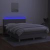 vidaXL &Kappa;&rho;&epsilon;&beta;ά&tau;&iota; Boxspring &mu;&epsilon; &Sigma;&tau;&rho;ώ&mu;&alpha; & LED &Alpha;&nu;.&Gamma;&kappa;&rho;&iota; 140x200 &epsilon;&kappa; &Upsilon;&phi;&alpha;&sigma;&mu;ά&tau;&iota;&nu;&omicron;