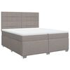 vidaXL &Kappa;&rho;&epsilon;&beta;ά&tau;&iota; Boxspring &mu;&epsilon; &Sigma;&tau;&rho;ώ&mu;&alpha; Taupe 200x200 &epsilon;&kappa;. &Upsilon;&phi;&alpha;&sigma;&mu;ά&tau;&iota;&nu;&omicron;
