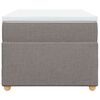 vidaXL Κρεβάτι Boxspring με Στρώμα Taupe 90x200 εκ. Υφασμάτινο