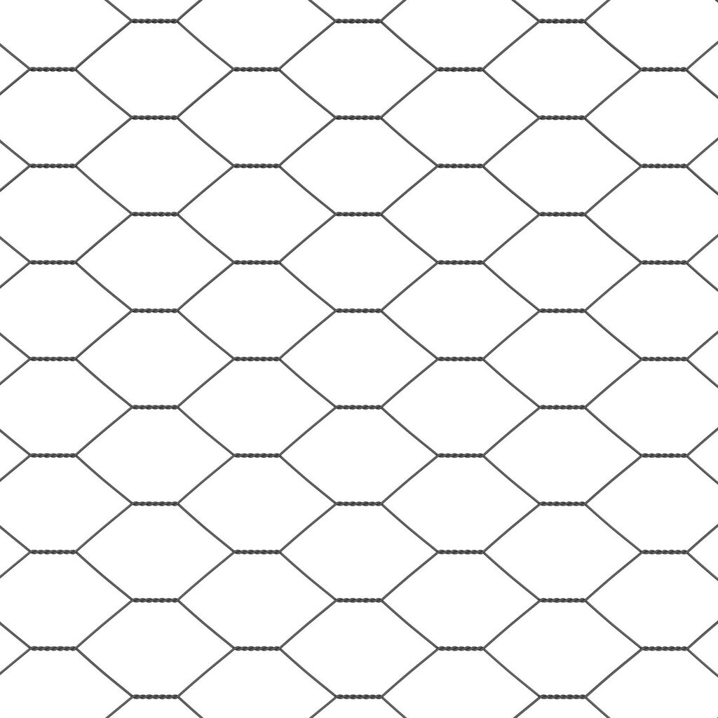 vidaXL Hexagon Fence Γκρι 1.4x10 μ Ατσάλι