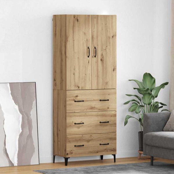 vidaXL Highboard Artisan Oak 69,5 x 34 x 180 &epsilon;&kappa;. &Epsilon;&pi;&epsilon;&xi;&epsilon;&rho;&gamma;&alpha;&sigma;&mu;έ&nu;&omicron; &xi;ύ&lambda;&omicron;