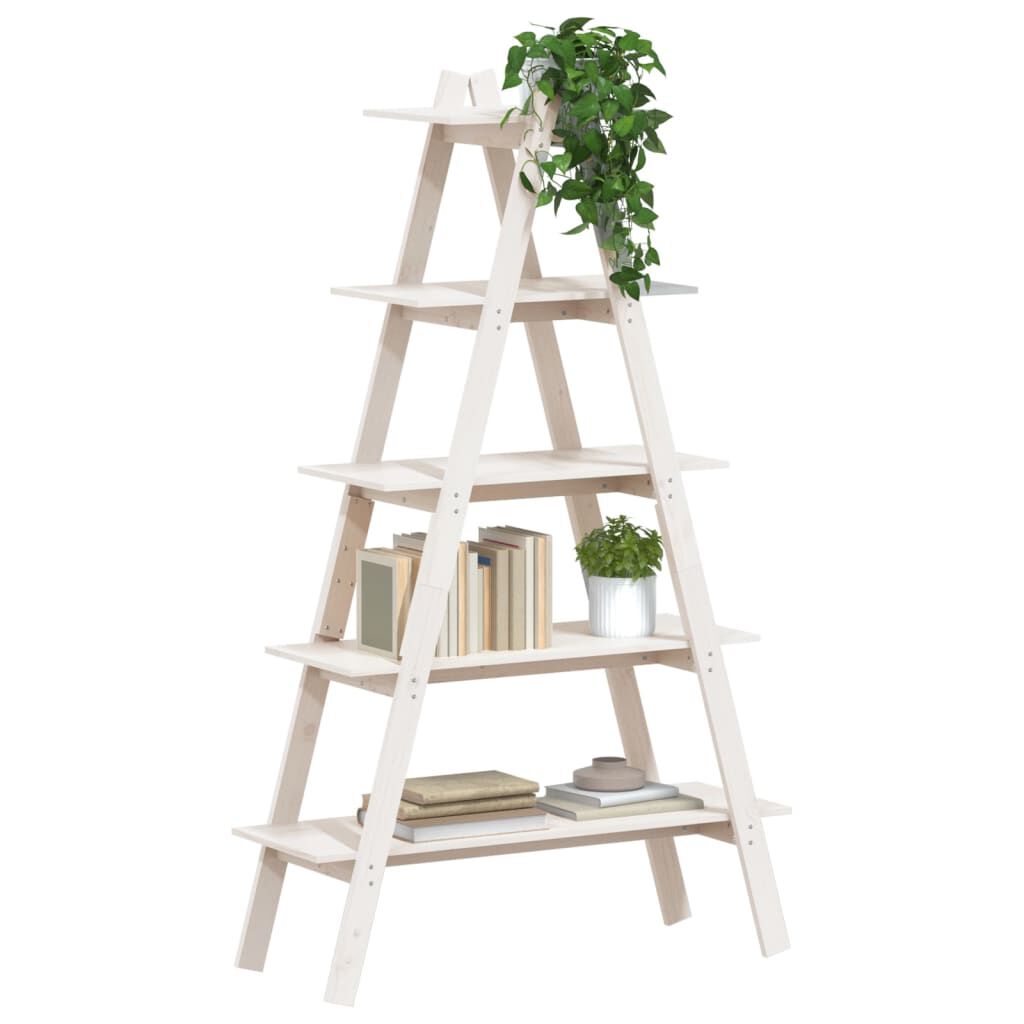 vidaXL Ραφιέρα 5 Επιπέδων Σχήμα Α 110x40x180,5 εκ. Μασίφ Ξύλο Πεύκου