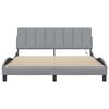 vidaXL Σκελετός Κρεβατιού Χωρίς Στρώμα Hanko Αν. Γκρι 160x200 εκ.Υφασμάτινο
