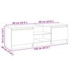 vidaXL Έπιπλο Τηλεόρασης με LED Λευκό 120 x 30 x 36 εκ.