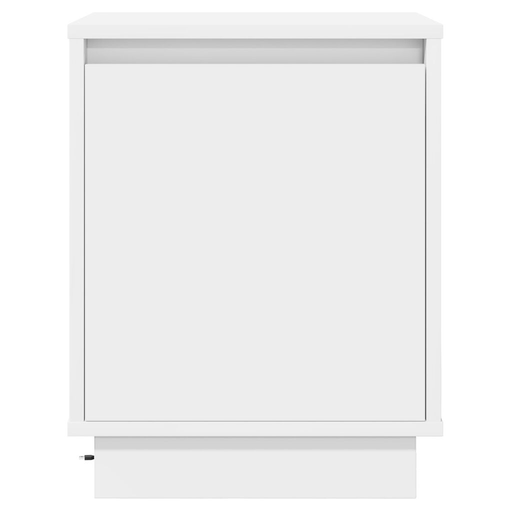 vidaXL Κομοδίνο με LED Φώτα Λευκό 39x34,5x50 εκ.