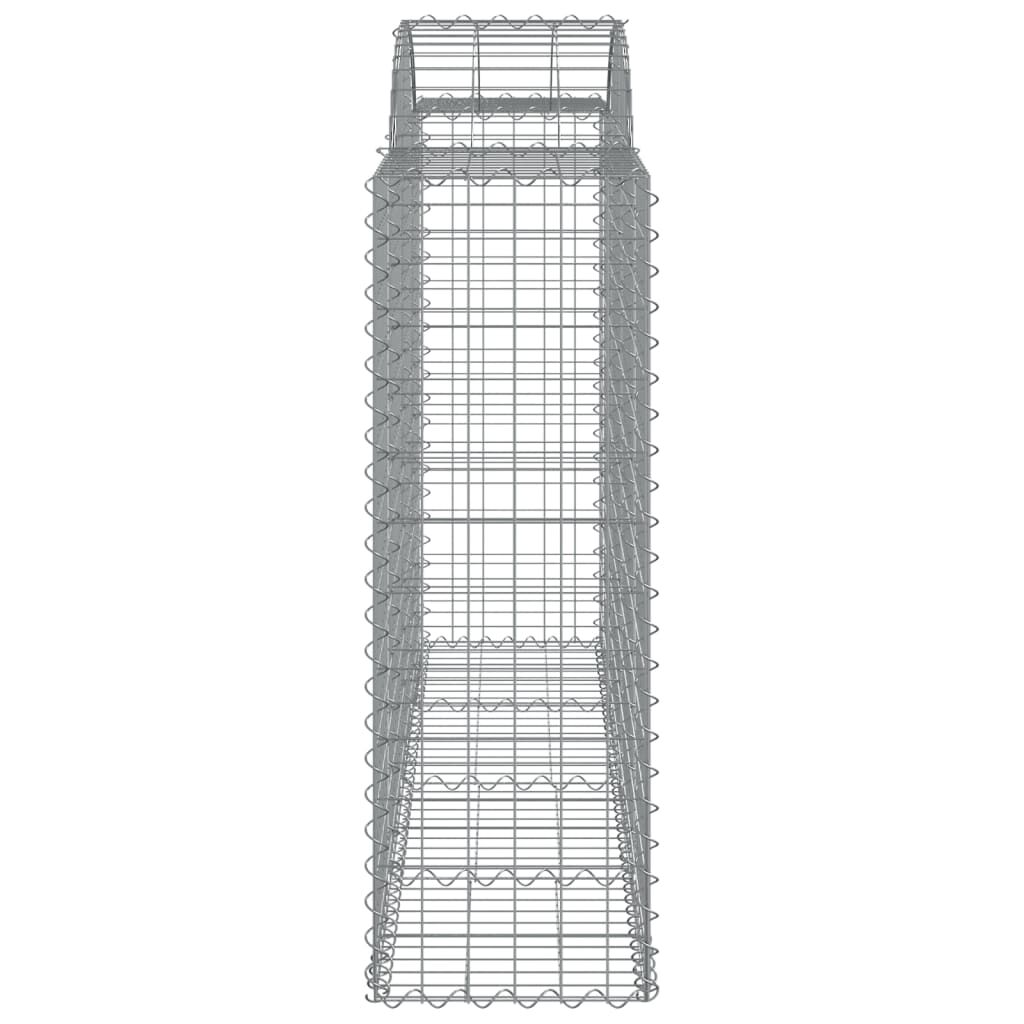 vidaXL Συρματοκιβώτια Τοξωτά 15 τεμ. 200x50x120/140 εκ. Γαλβαν. Ατσάλι