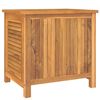 vidaXL Μπαούλο Αποθήκευσης Κήπου με Τσάντα 60x50x58 εκ Μασίφ Ξύλο Teak