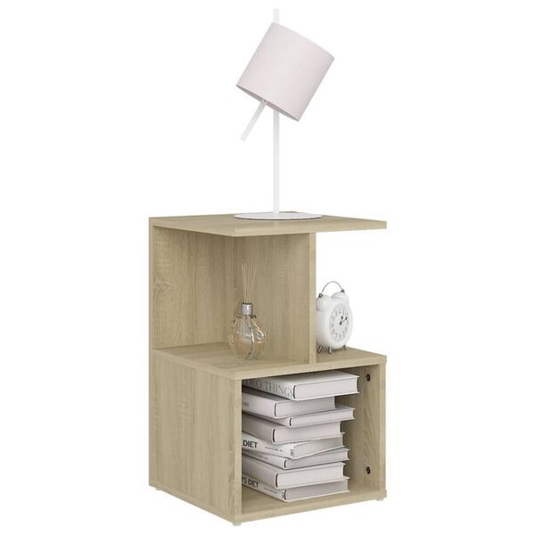 vidaXL Κομοδίνο Sonoma Δρυς 35 x 35 x 55 εκ. από Επεξ. Ξύλο