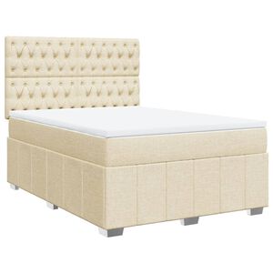 vidaXL &Kappa;&rho;&epsilon;&beta;ά&tau;&iota; Boxspring &mu;&epsilon; &Sigma;&tau;&rho;ώ&mu;&alpha; &Kappa;&rho;&epsilon;&mu; 160x200 &epsilon;&kappa;. &Upsilon;&phi;&alpha;&sigma;&mu;ά&tau;&iota;&nu;&omicron;