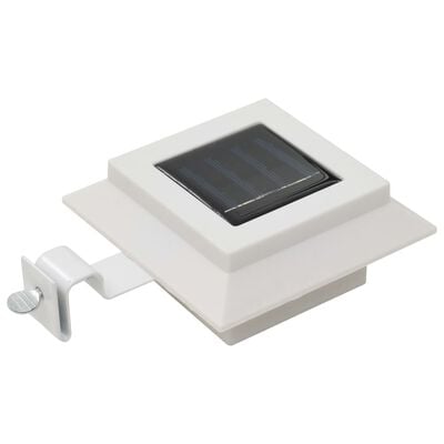 vidaXL Φωτιστικά Εξωτ. Χώρου Ηλιακά 6 τεμ. LED Τετράγωνα Λευκά 12 εκ.