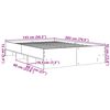 vidaXL Πλαίσιο Κρεβατιού Γκρι Sonoma 140x200 εκ. Επεξεργασμένο Ξύλο