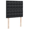 vidaXL Οθωμανικό κρεβάτι με στρώματα Μαύρο 200x200cm Faux Leather