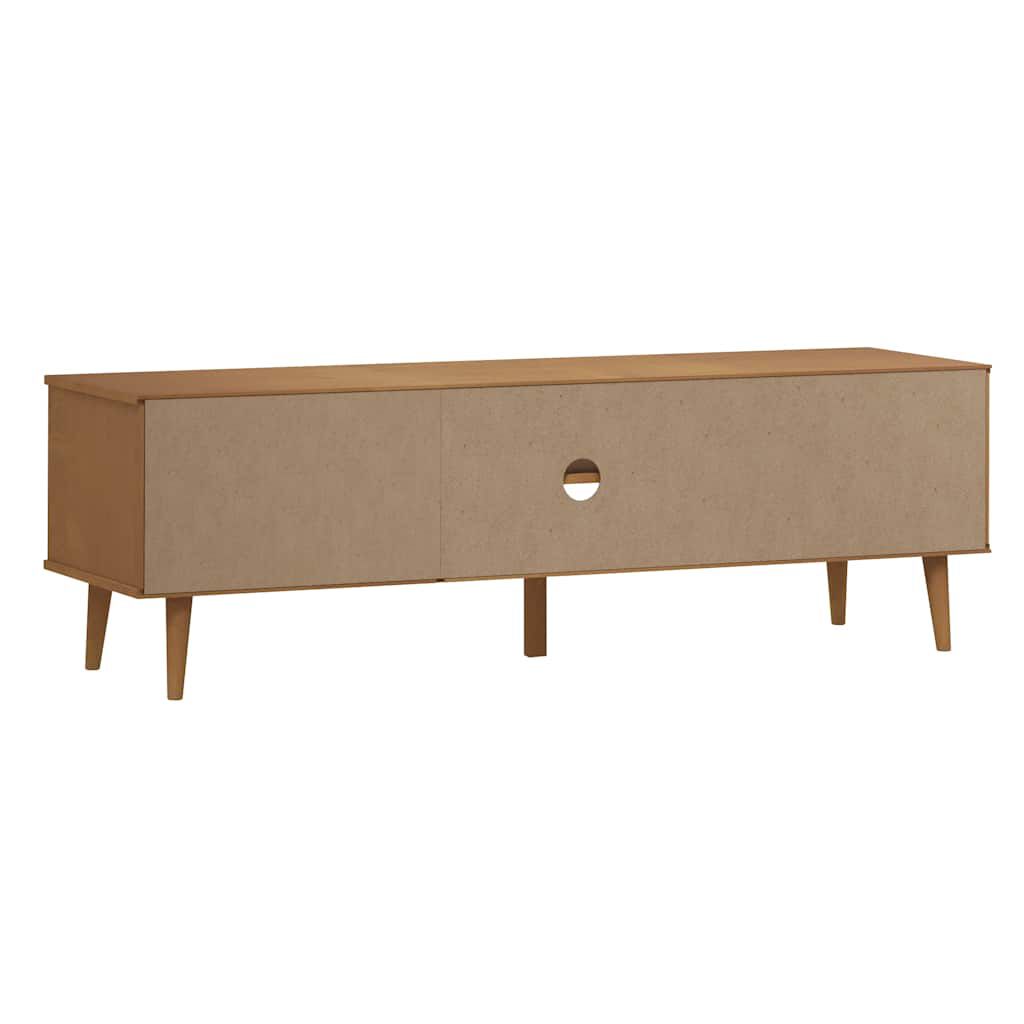 vidaXL Έπιπλο Τηλεόρασης MOLDE Καφέ 158x40x49 εκ. Μασίφ Ξύλο Πεύκου