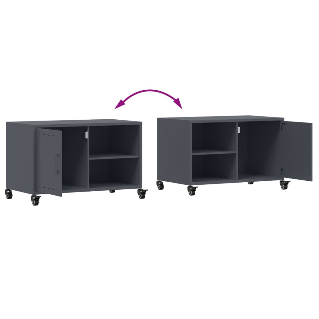 vidaXL Έπιπλο Τηλεόρασης Μαύρο 68x39x43,5 εκ. Χάλυβας