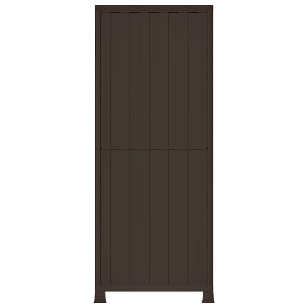 vidaXL Πλαστικό Ντουλάπι 68x39x171,5 εκ με Σχεδιασμό σε Στυλ Ρατάν