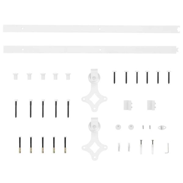 vidaXL Συρόμενη Πόρτα Καφέ 86 x 211 cm Ξύλο και μέταλλο
