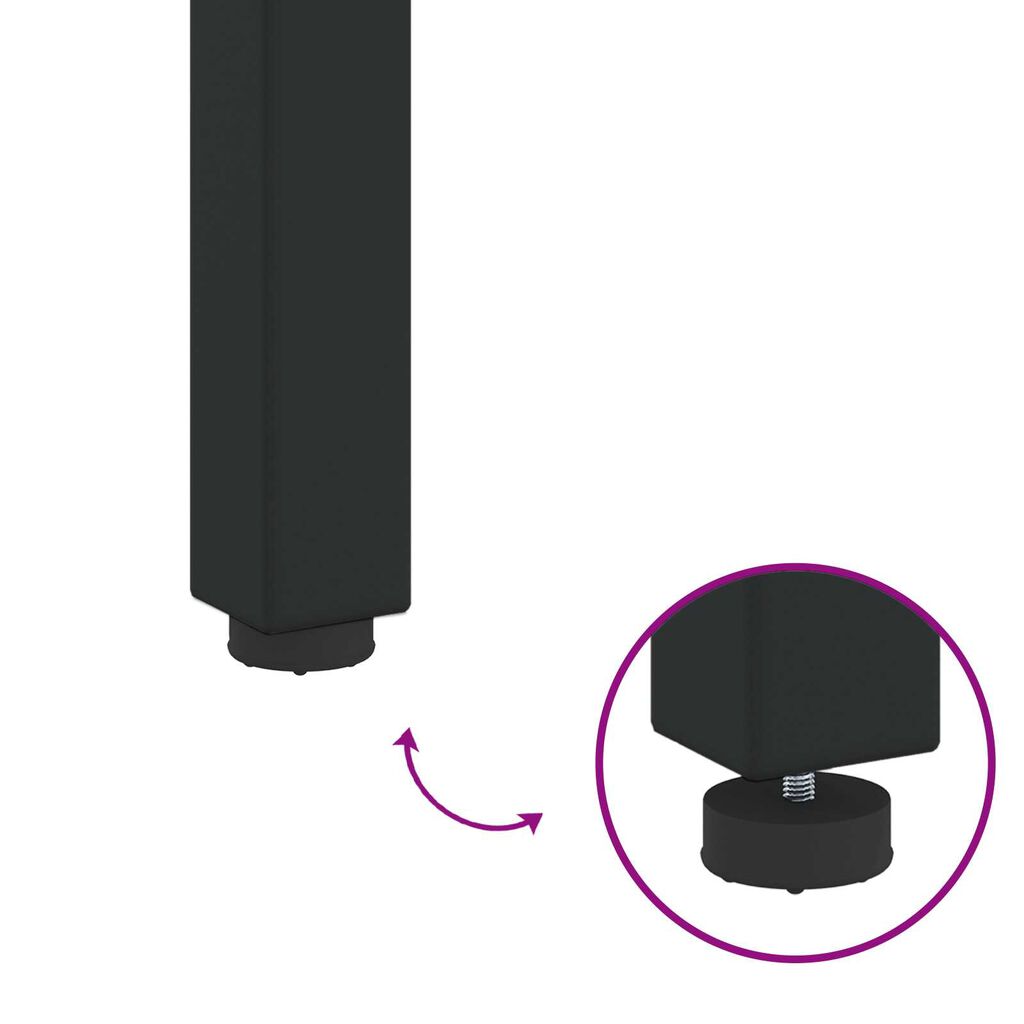 vidaXL Ξαπλώστρα 1-πρόσωπο Μαύρο 200 x 55 x 35 εκ. Μασίφ ξύλο ακακίας