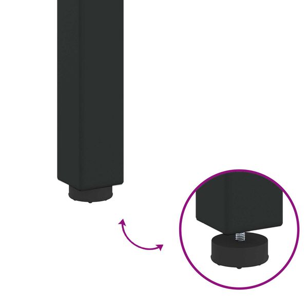 vidaXL Ξαπλώστρα 1-πρόσωπο Μαύρο 200 x 55 x 35 εκ. Μασίφ ξύλο ακακίας