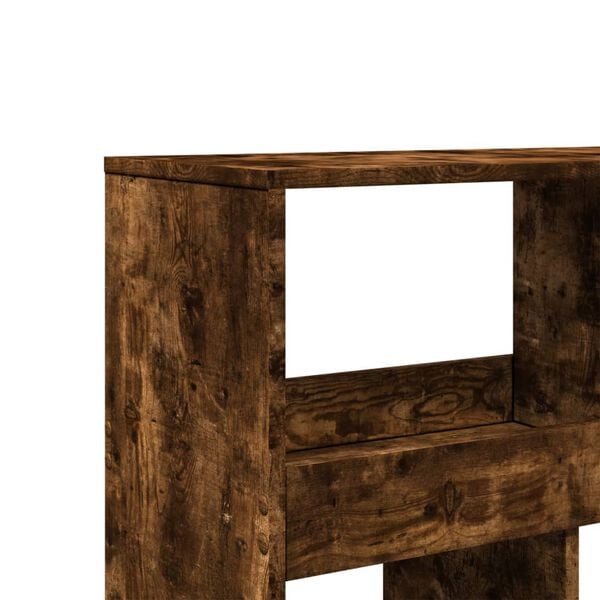 vidaXL Βιβλιοθήκη Καπνιστή Δρυς 100x33x125,5εκ. από Επεξεργασμένο Ξύλο