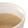 vidaXL Καλάθια Αποθήκευσης 2 τεμ. Μπεζ/Λευκό Ø28x28 εκ. Βαμβακερά