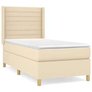 vidaXL &Kappa;&rho;&epsilon;&beta;ά&tau;&iota; Boxspring &mu;&epsilon; &Sigma;&tau;&rho;ώ&mu;&alpha; &Kappa;&rho;&epsilon;&mu; 90x200 &epsilon;&kappa;.&Upsilon;&phi;&alpha;&sigma;&mu;ά&tau;&iota;&nu;&omicron;