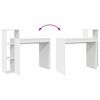 vidaXL Γραφείο με ράφι Λευκό 100 x 40 x 90 cm Επεξεργασμένο ξύλο
