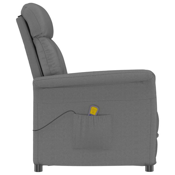 vidaXL Καρέκλα μασάζ Σκούρο γκρι 70.5 x 96.5 x 95 cm Πολυεστέρας