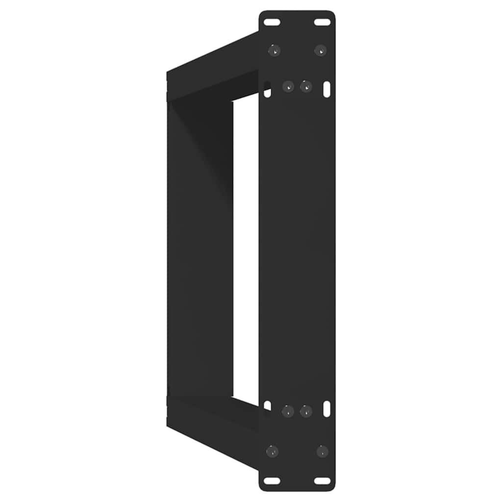 vidaXL Πόδια Κονσόλας σε Σχήμα U 2 τεμ. Μαύρο 28x(72-73) εκ. Ατσάλι
