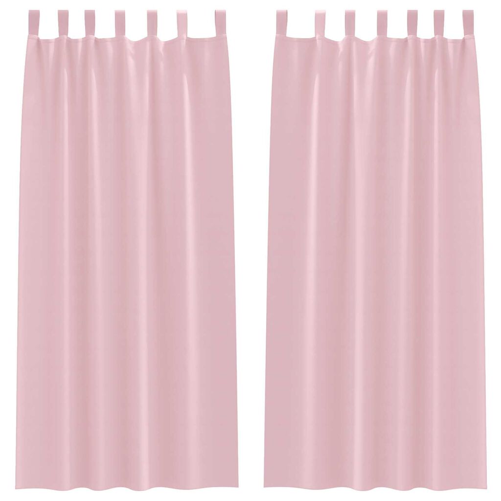 vidaXL Κουρτίνες 2 pcs Μωρουδίστικο Ροζ 260 x 140 εκ. Πολυεστέρας