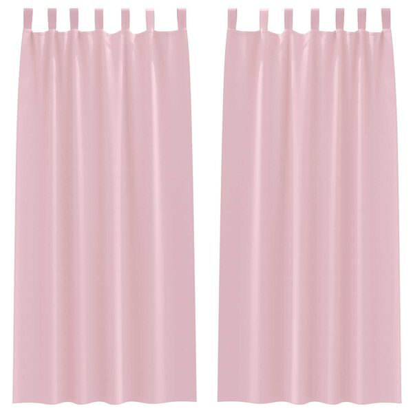 vidaXL Κουρτίνες 2 pcs Μωρουδίστικο Ροζ 260 x 140 εκ. Πολυεστέρας